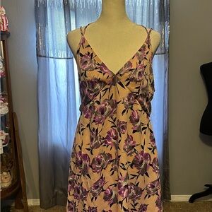 2 for $15 sale! Impressions Floral Dress in Purple and Cream